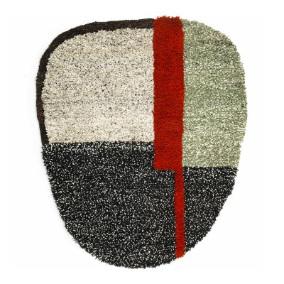 Tapis Nudo S gris/vert/noir - ames