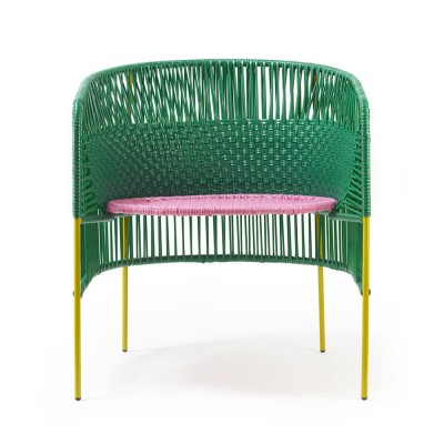 Chaise Lounge Caribe green/pink/curry - ames