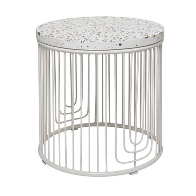 Table d'appoint Cap terrazzo blanc - Bloomingville