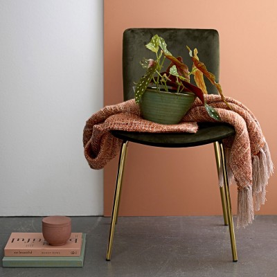 Chaise Bloom velours vert - Bloomingville